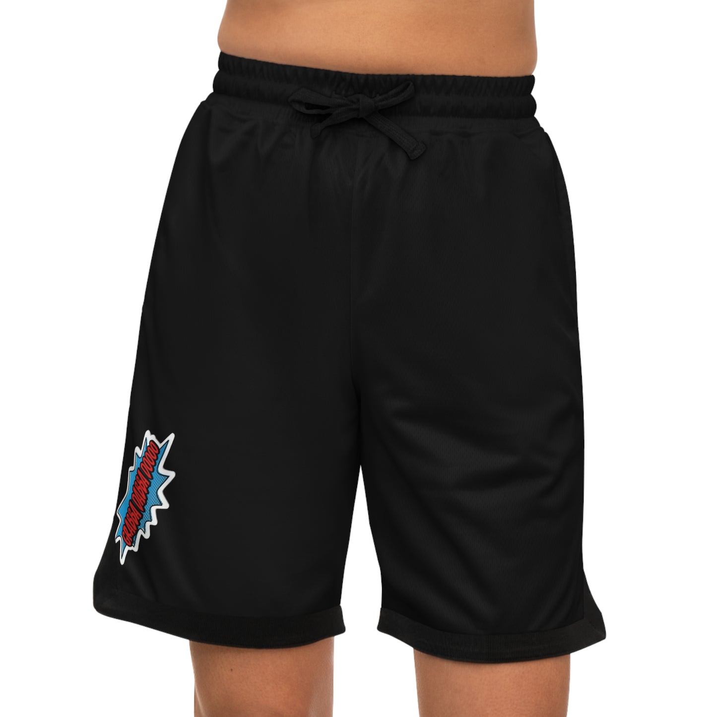 Black Basketball Rib Shorts
