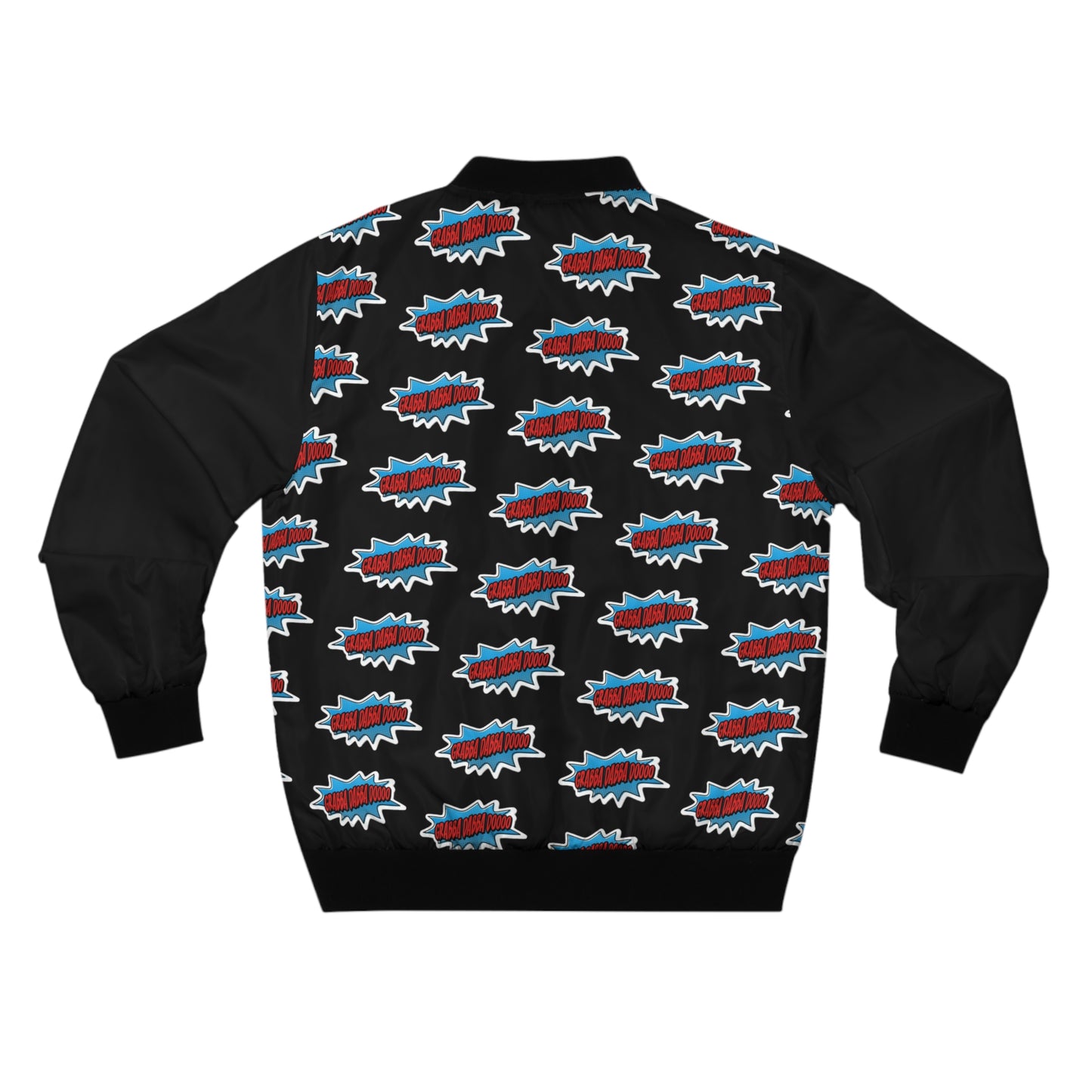 Black Men's Bomber Jacket - Plain Arms