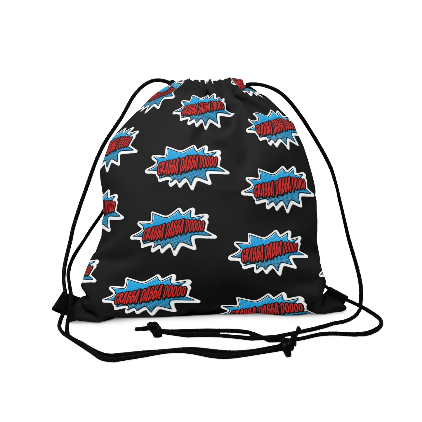 Black Outdoor Drawstring Bag