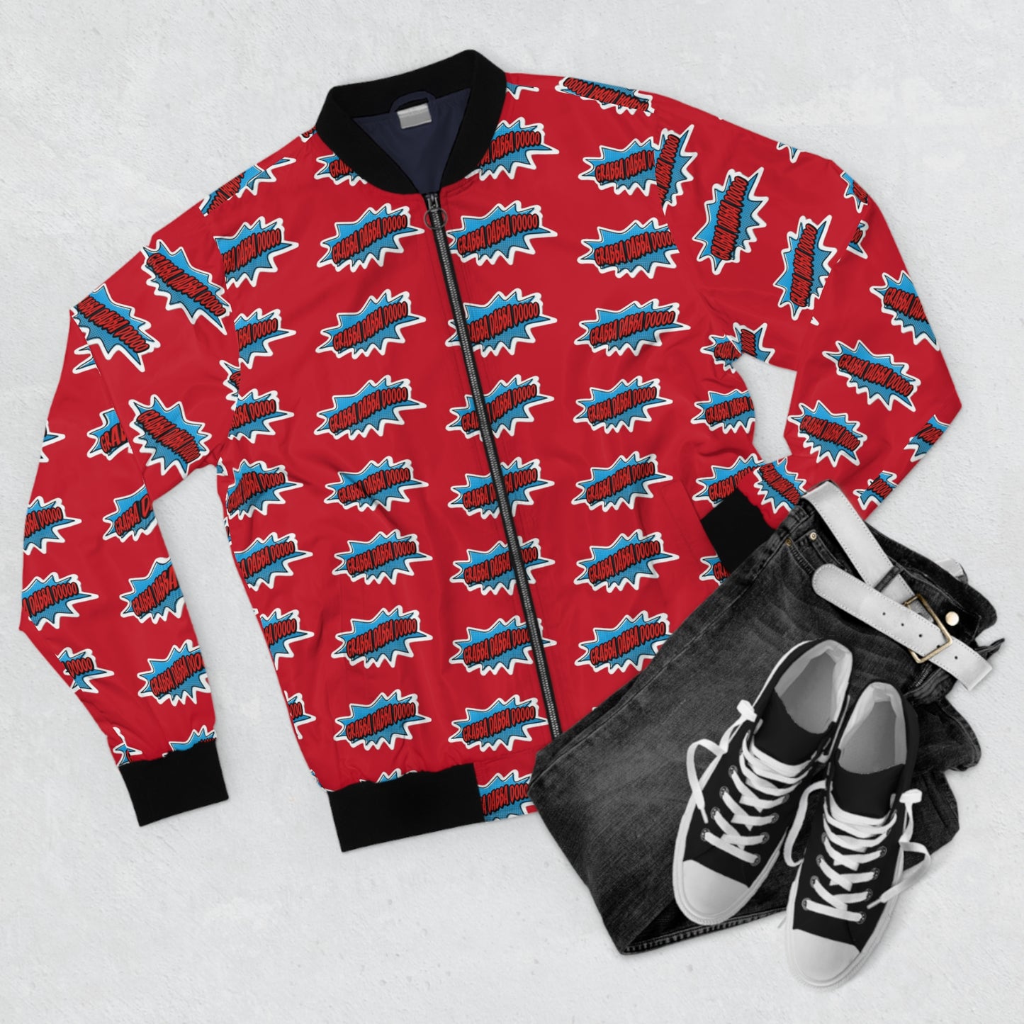 Red Men's Bomber Jacket - All Over Print
