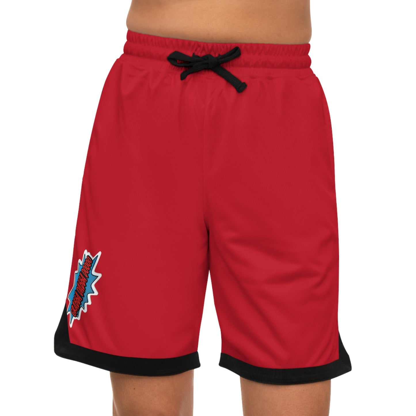 Red Basketball Rib Shorts