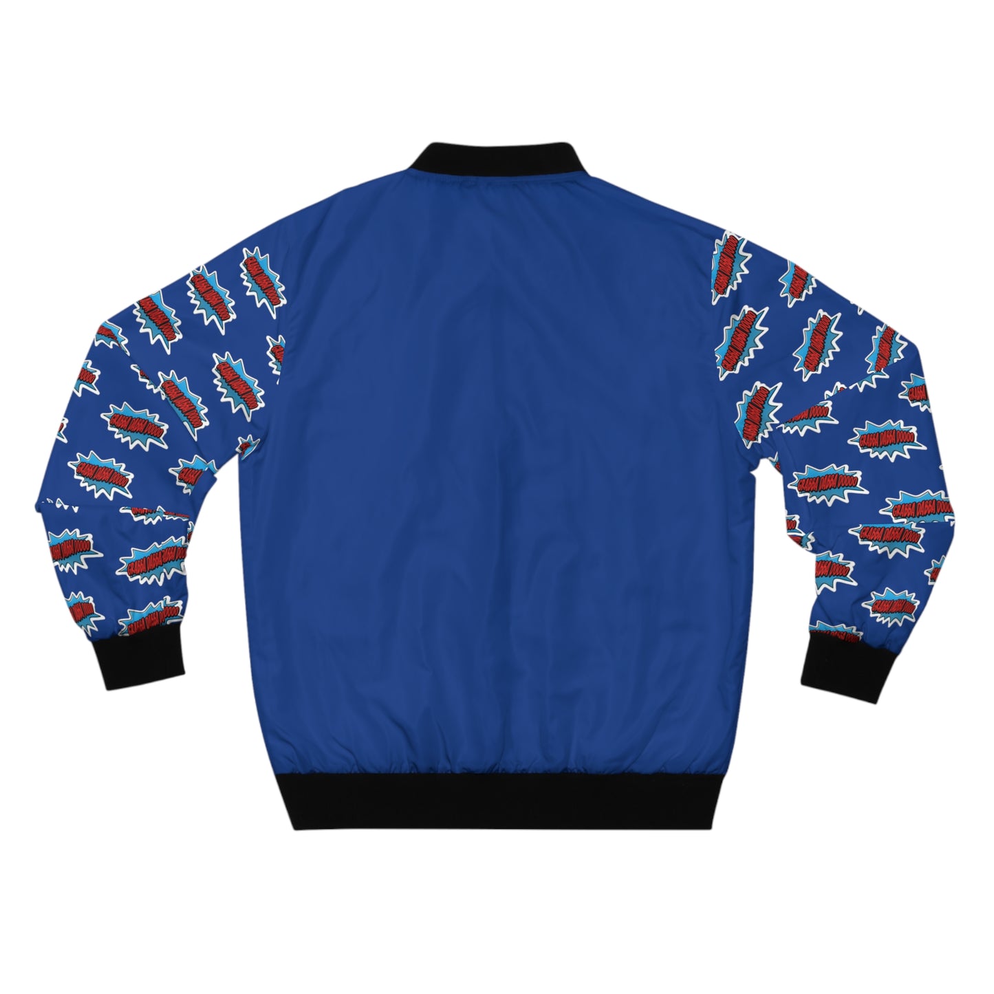 Blue Men's Bomber Jacket - Printed Arms