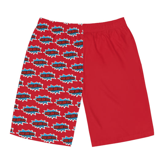 Red Men's Board Shorts
