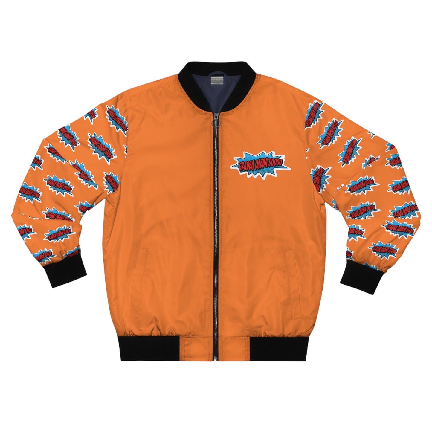 Orange Men's Bomber Jacket - Printed Arms