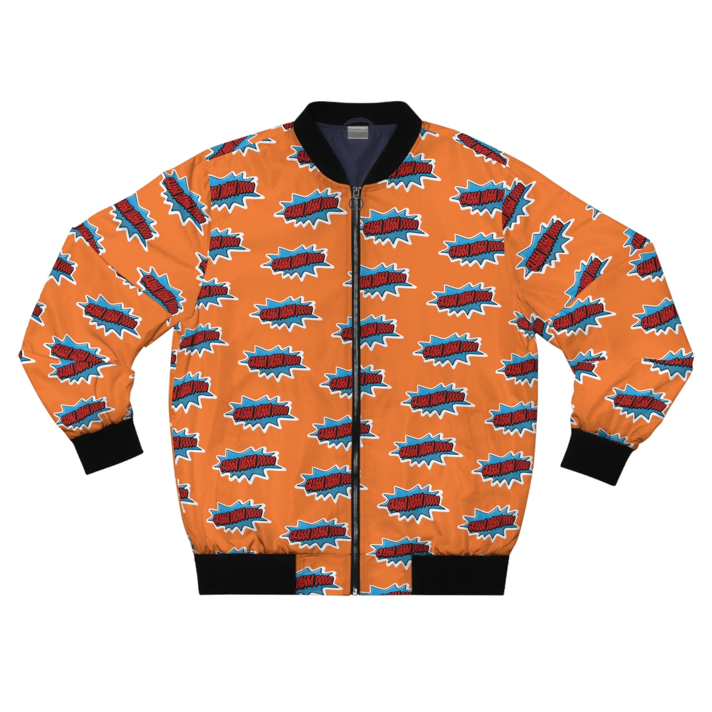 Orange Men's Bomber Jacket - All Over Print