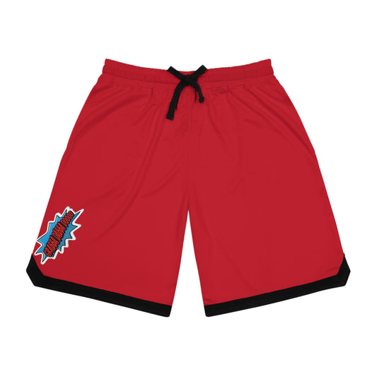 Red Basketball Rib Shorts