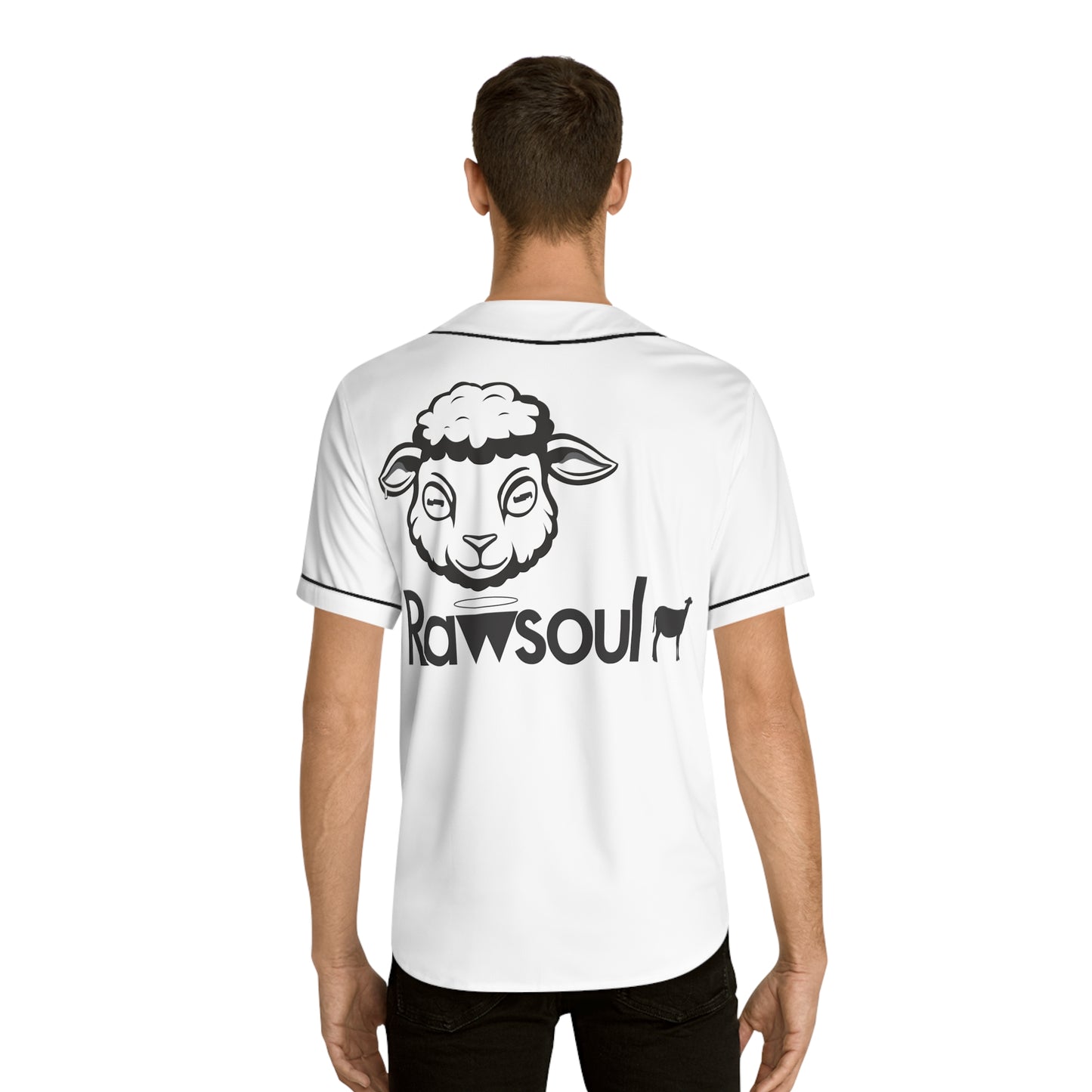 Raw Soul BW Men's Baseball Jersey